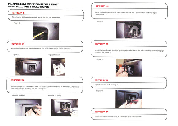 2014 - 2021 Toyota Tundra Front Bumper Fog Light Pod Mounting Brackets - WeiSen - ZT075