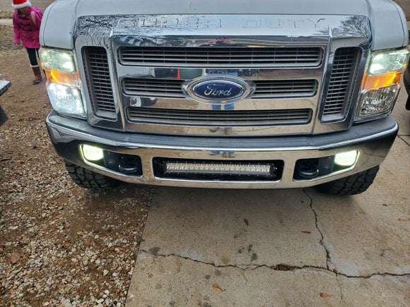 2011 - 2016 F250 F350 F450 Super Duty 4WD/2WD Front Bumper 22" Straight Light Bar Mount - WeiSen - ZT086