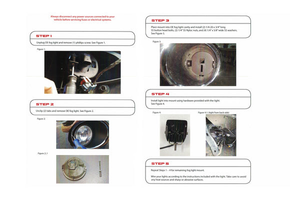 2006 - 2014 Ford F - 150 Front Bumper Fog Light Pod Mount Bracket - WeiSen - ZT087