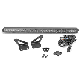 2007 - 2018 Jeep Wrangler JK Hood Ditch 31" Single Row LED Light Bar Bracket Kit - WeiSen - ZT094+LED014+WI002