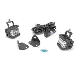 2017 - 2024 Can Am Maverick X3 Rear Pillar Wide Shot LED Flag Light Pod Mount Kit - WeiSen - ZT102+LED002+WI005 - B