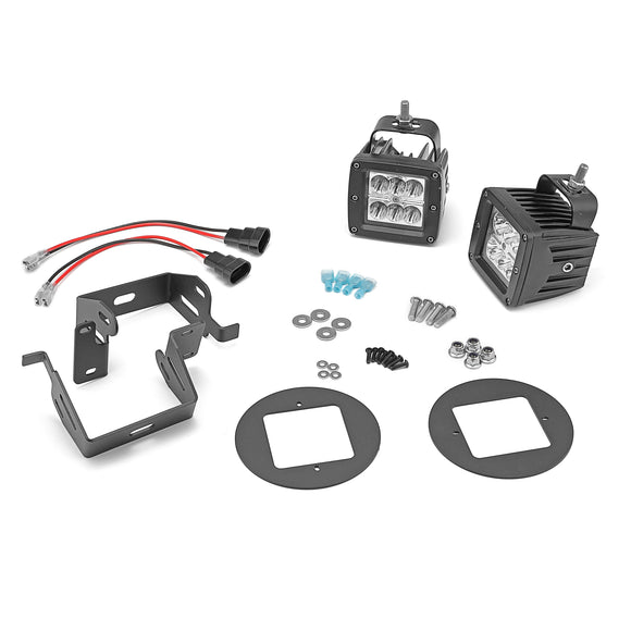 Toyota 4Runner Bumper LED Driving Fog Light Bezel Bracket+Adapter Wire - WeiSen - ZT132+LED001+WI010