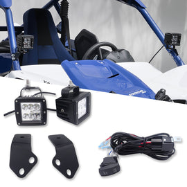 2016 - 2024 YAMAHA YXZ1000R LED Light Bar+Pillar Roll Cage Bracket+Rocker Switch Wire - WeiSen - ZT031+LED001+WI005 - A
