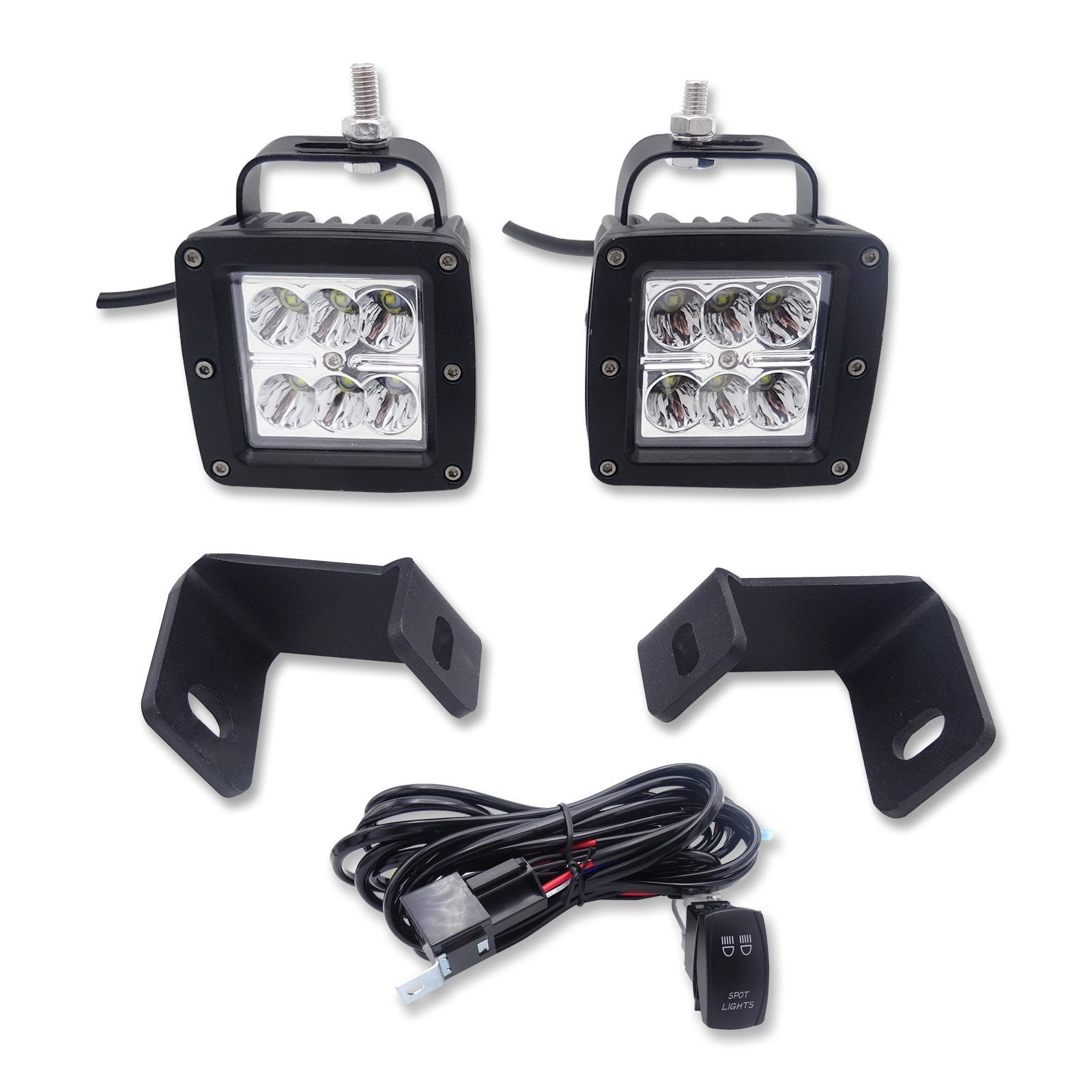 2017-2023 FORD F150 RAPTOR A-Pillar Hood Bracket LED Fog Light Pod Wir | Weisen 2017-2023 FORD F150 RAPTOR A-Pillar Hood Bracket LED Fog Light Pod Wir | Weisen