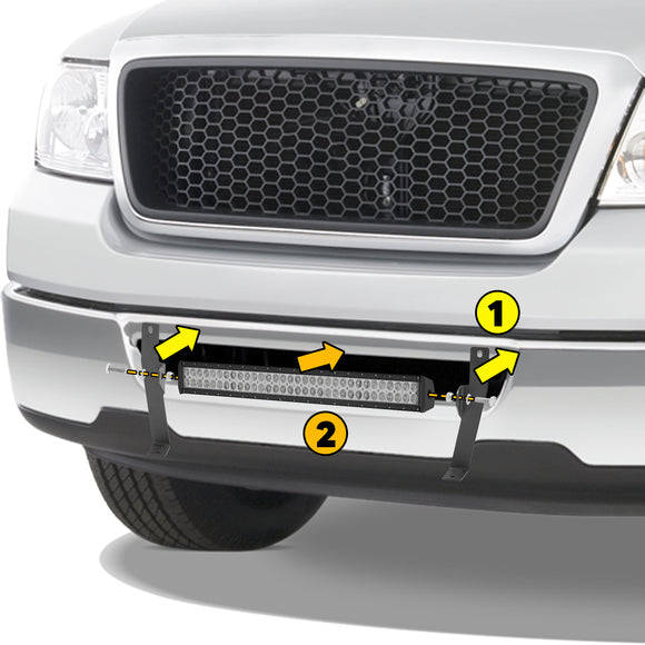 2006 - 2008 Ford F150 Front Bumper Light Bar Mounting Brackets - WeiSen - ZT069