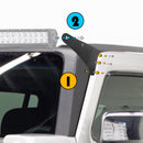 2006 - 2010 Hummer H3 Roof Windshield 50"/52" Light Bar Mounting Brackets - WeiSen - ZT051
