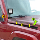 2006 - 2010 Jeep Commander (XK) Hood Hinge Mount LED Pod Mount Bracket - WeiSen - 70104026