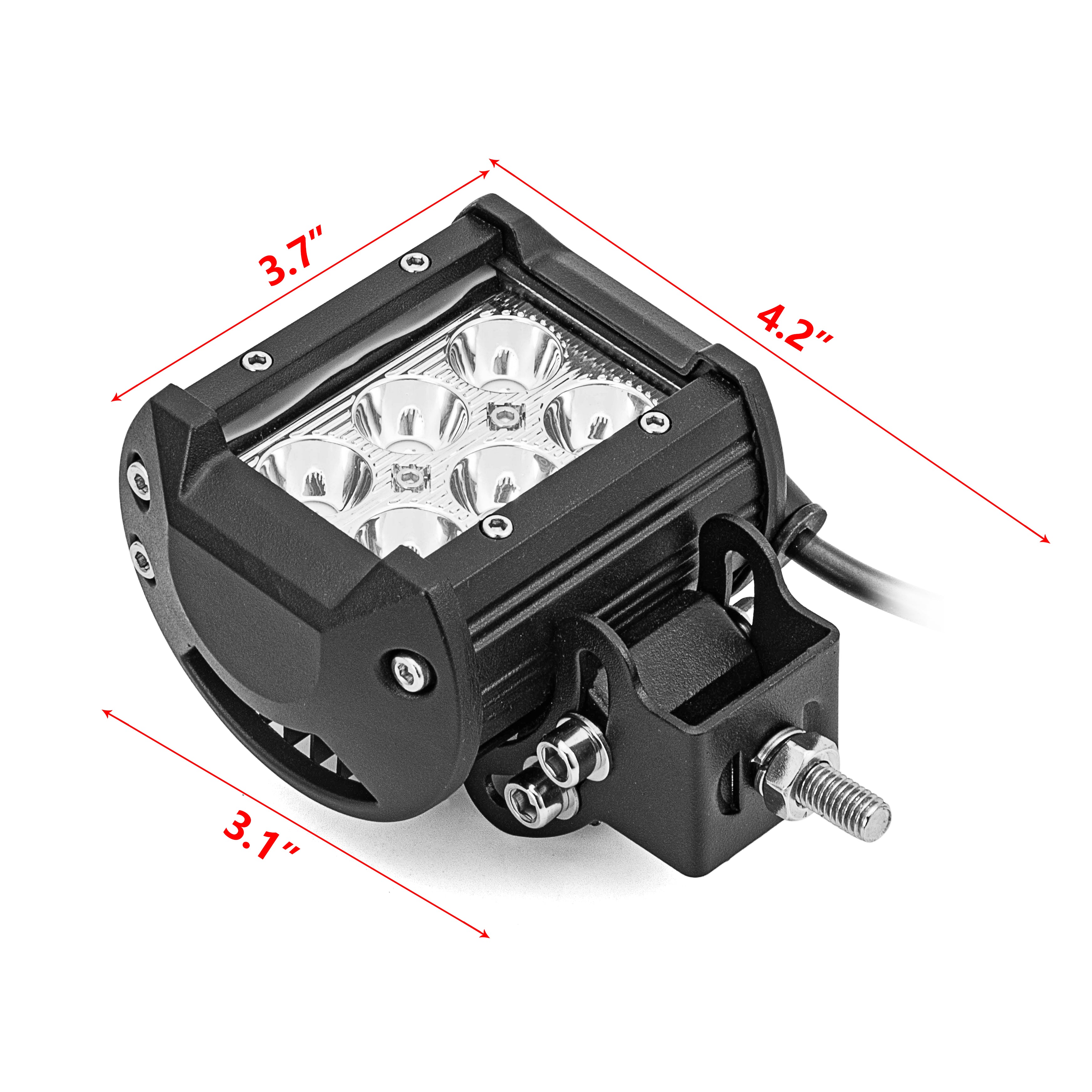 2016+ Can-Am Defender Maverick Trail PRO-FIT Cage A-Pillar Light Pod Bracket - Weisen