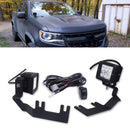 Chevrolet Colorado GMC Canyon Cube Spot LED Lights Pod Hood Hinge Mounts Lighting Exterior - WeiSen - ZT106+LED001+WI005 - A