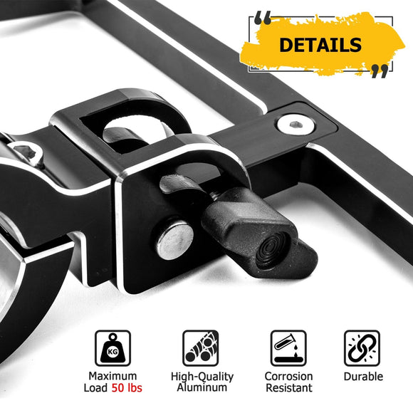 1 - 2" Round Roll Bar Polaris RZR XP 1000 PRO Maverick X3 UTV Roll Cage Headphone Hanger Goggles Bottles Holder - WeiSen - 80110001