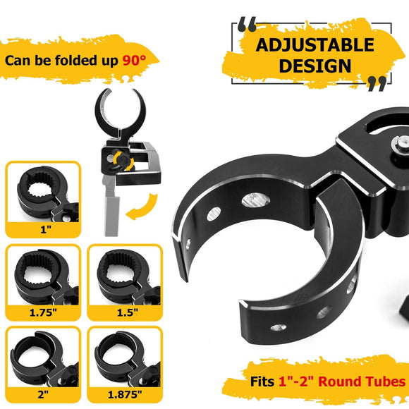 1 - 2" Round Roll Bar Polaris RZR XP 1000 PRO Maverick X3 UTV Roll Cage Headphone Hanger Goggles Bottles Holder - WeiSen - 80110001