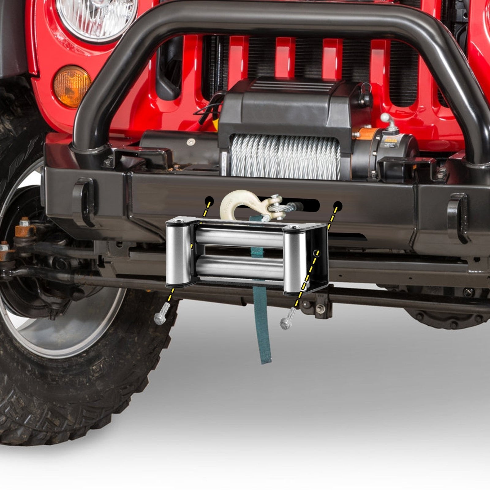 Universal ATV UTV 6" Winch Roller Fairlead Cable Guide For - View #11