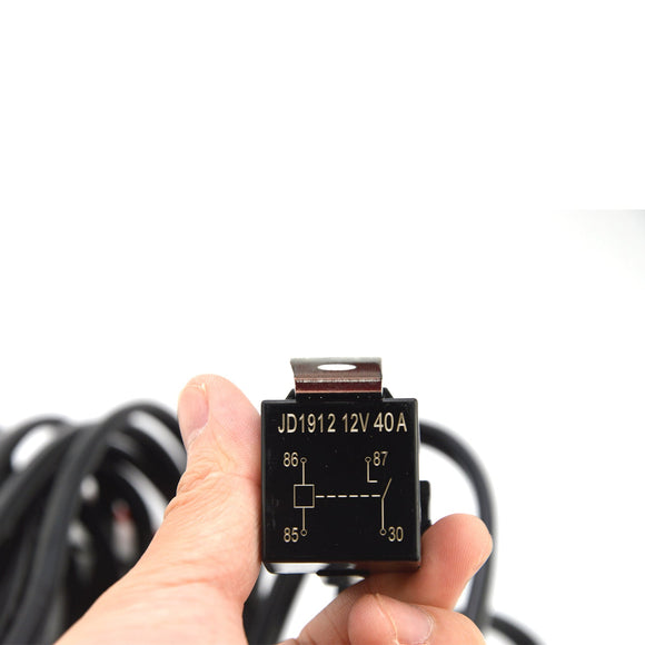 10ft 3 - Lead Wiring Harness Kit LED Light Bar ON - Off Rocker Switch w/ Relay Fuse - WeiSen - WI004