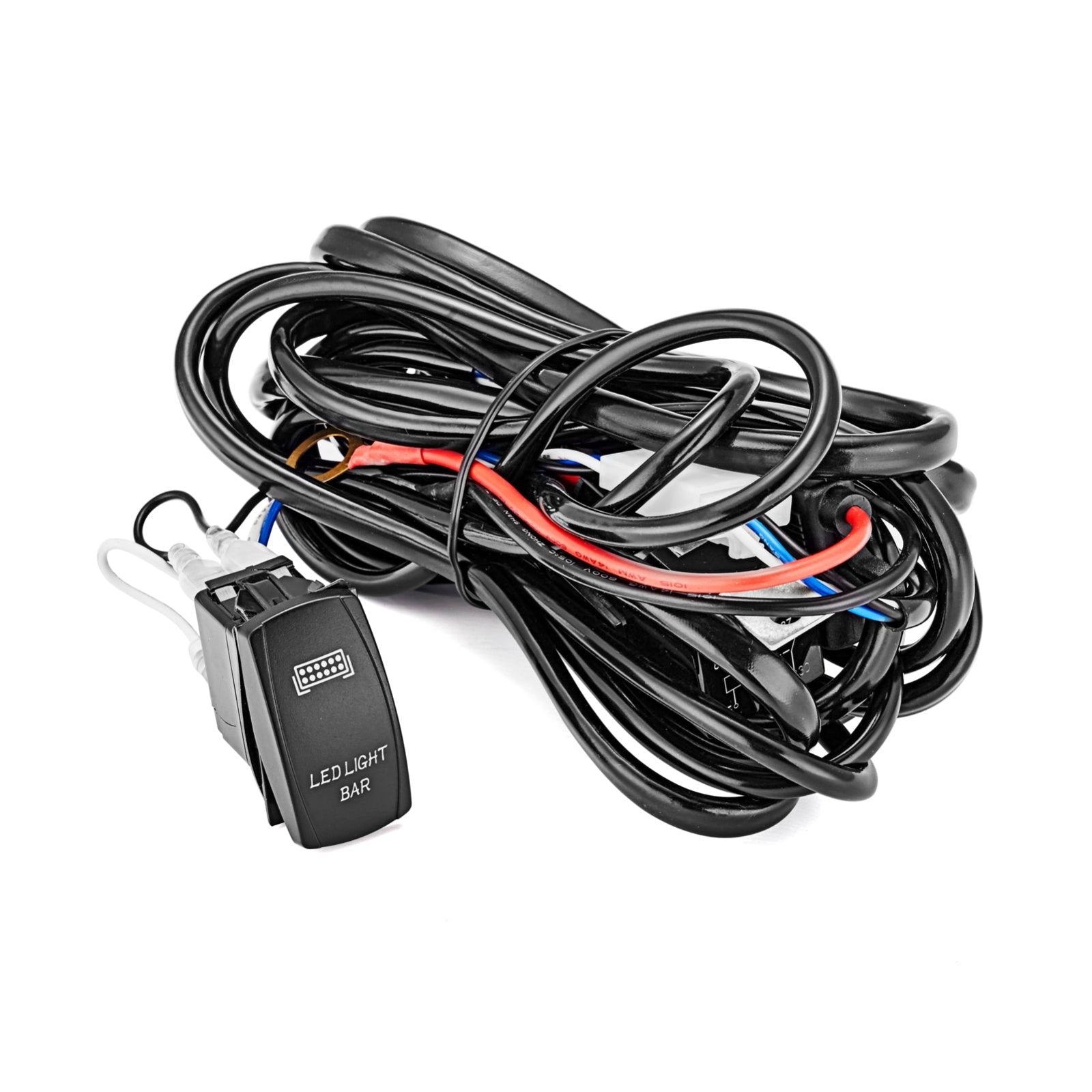 10FT LED Light Bar Wiring Harness Kit ON/OFF Rocker Switch Relay Fuse - WeiSen - 70203020