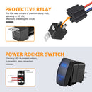 10FT LED Light Bar Wiring Harness Kit ON/OFF Rocker Switch Relay Fuse - WeiSen - 70203020