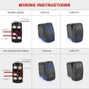 10FT LED Light Bar Wiring Harness Kit ON/OFF Rocker Switch Relay Fuse - WeiSen - 70203020