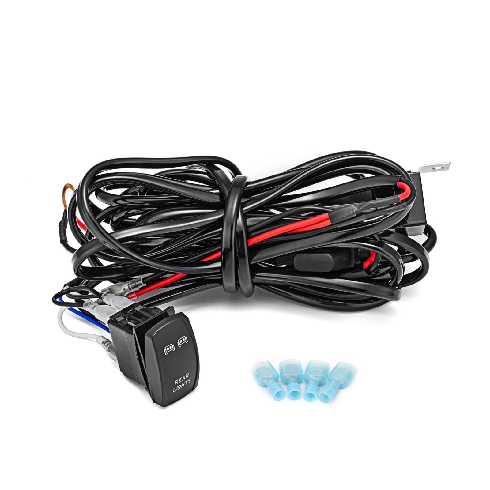 10ft Rear Lights Wiring Harness Kit 12V Fuse Relay ON/OFF Rocker Switch - Weisen