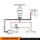 10FT Universal Off Road Rock Light Wiring Harness Kit for UTV ATV SUV Polaris RZR Maverick X3 Talon KRX YXZ - WeiSen - 80206022