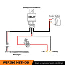 10FT Universal Off Road Whip Light Wiring Harness Kit for UTV ATV Jeep Truck Polaris RZR Maverick X3 Talon KRX YXZ - WeiSen - 80206021