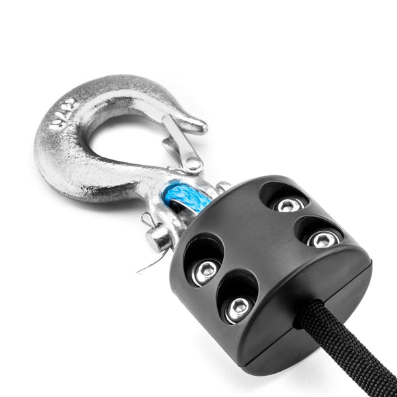 1/4" x 50' 10000LBS Synthetic Winch Rope 1/4'' Clevis Hook Stopper for UTV ATV - WeiSen - 80310009+80310012+80310013