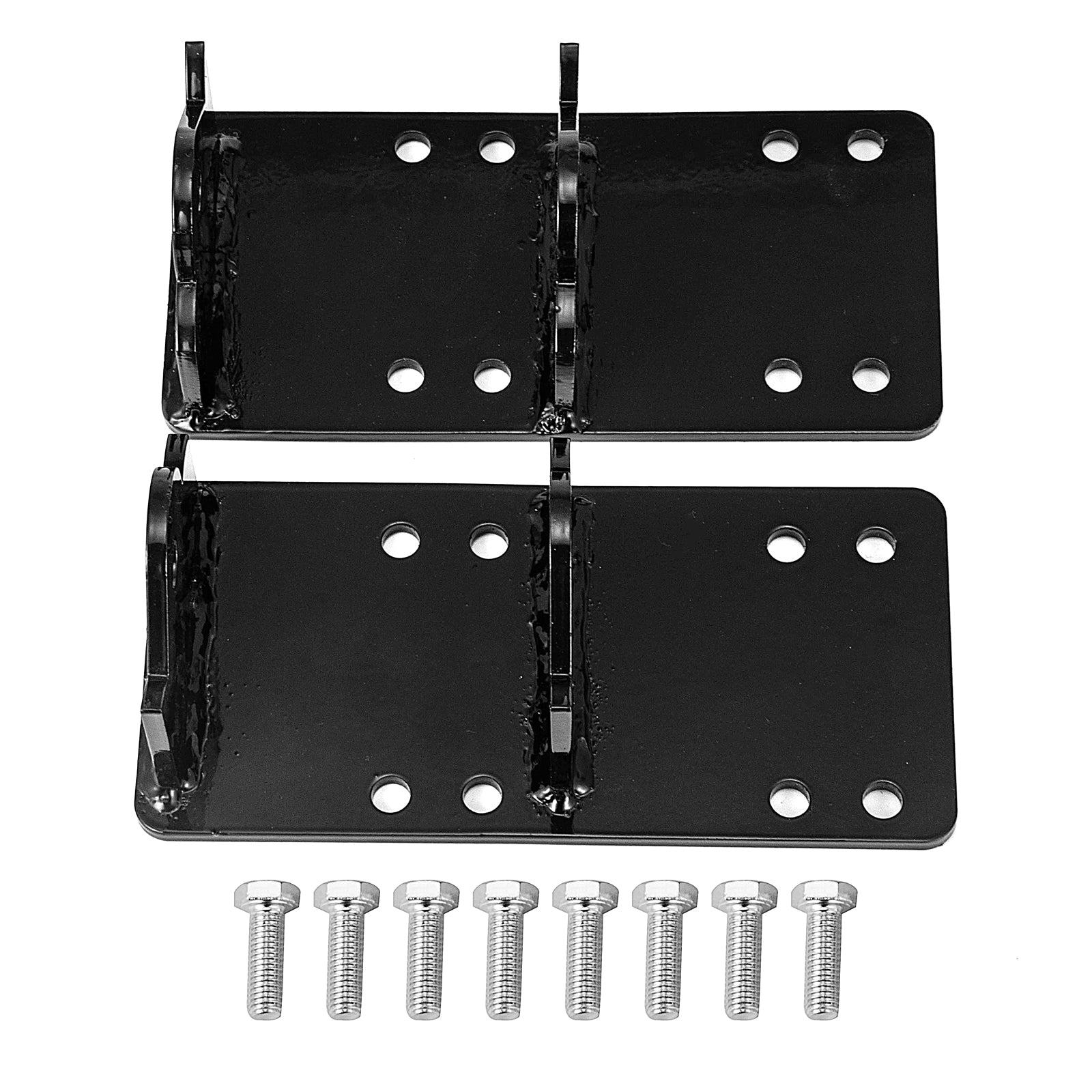 LS Engine Mount Adapter Plates For Chevy C10 Trucks (1974-1986) - Fits LS1, LS2, LQ4, Steel Black Coated