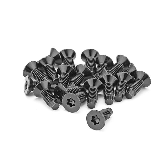 1976 - 2006 Jeep Wrangler CJ YJ TJ | 20x Black Zinc Plating Torx Screws Bolts | Fits Doors/Windshield/Roll Bar/Tailgate - WeiSen - 72001002