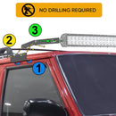 1984 - 2001 Jeep Cherokee XJ No Drilling 52" LED Light Bar Mount Bracket - WeiSen - ZT005 - A