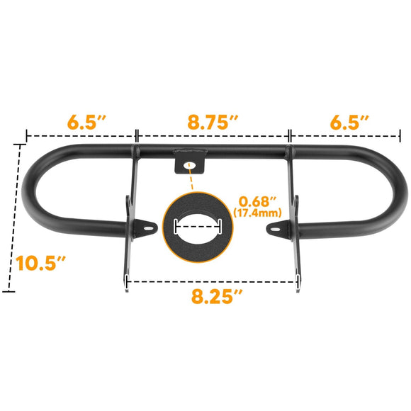 1987 - 2004 Yamaha Warrior 350 ATV Bolt - on Rear Back Wide Grab Bar Bumper - WeiSen - 80306008