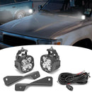 1989 - 1994 Toyota 4Runner/Pickup/Hilux Hood Ditch Light Pod Mount Bracket Kit - WeiSen - ZT172+70201006+WI001