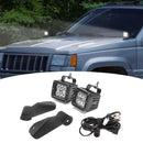 1993 - 1998 Grand Cherokee ZJ 4WD/2WD Side Hood Ditch LED Light Pod & Mount Bracket Kit - WeiSen - ZT192+LED001+WI001