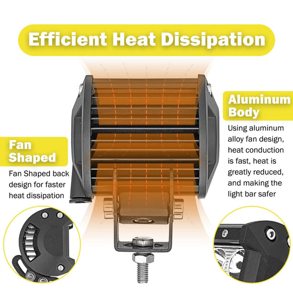 1996 - 2002 Toyota 4Runner 42" Curved LED Light Bar + 4PCS 18W Work Light Pod Kit - WeiSen - 70101037+70202008+70201005*2+70203007