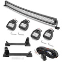 1996 - 2002 Toyota 4Runner 42" Curved LED Light Bar + 4PCS 18W Work Light Pod Kit - WeiSen - 70101037+70202008+70201005*2+70203007