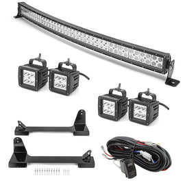 1996 - 2002 Toyota 4Runner 42" Curved LED Light Bar + 4PCS 24W Work Light Pod Kit - WeiSen - 70101037+70202008+70201001*2+70203007