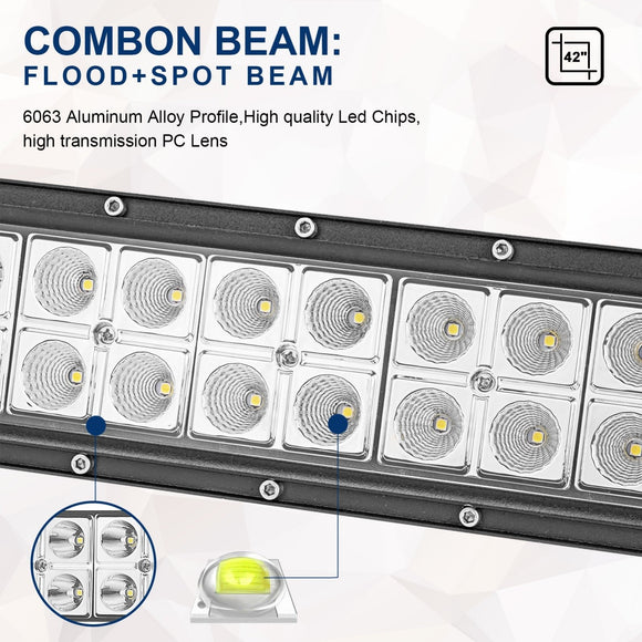 1996 - 2002 Toyota 4Runner 42" Curved LED Light Bar + 4PCS 40W Work Light Pod Kit - WeiSen - 70101037+70202008+70201006*2+70203007