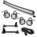 1996 - 2002 Toyota 4Runner 42" Curved LED Light Bar + 4PCS 40W Work Light Pod Kit - WeiSen - 70101037+70202008+70201006*2+70203007
