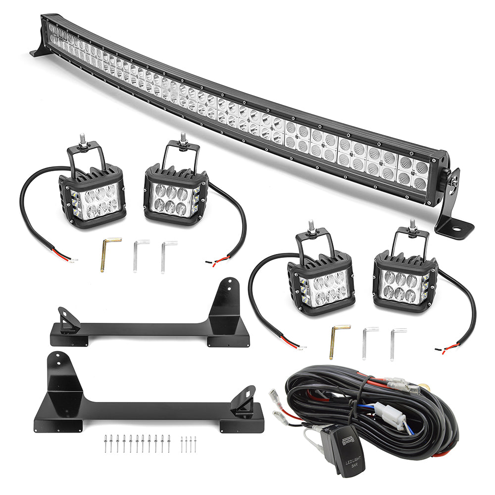 1996-2002 Toyota 4Runner 42" Curved LED Light Bar + 4PCS 60W Work Light Pod Kit - Weisen