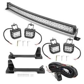 1996 - 2002 Toyota 4Runner 42" Curved LED Light Bar + 4PCS 60W Work Light Pod Kit - WeiSen - 70101037+70202008+70201003*2+70203007