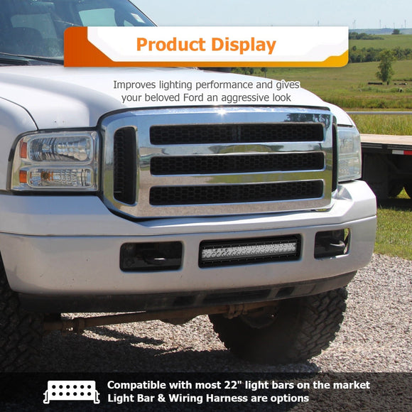 1999 - 2007 Ford 1st Gen F - 250 F - 350 F - 450 Super Duty Lower Grill 22" Straight Light Bar Mount Bracket - WeiSen - 70103010