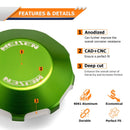 1999 - 2010 Ford F250/F350 Powerstroke 7.3/6.0/6.4 6061 Aluminum Green Sealed Oil Fill Cap - WeiSen - 70502003