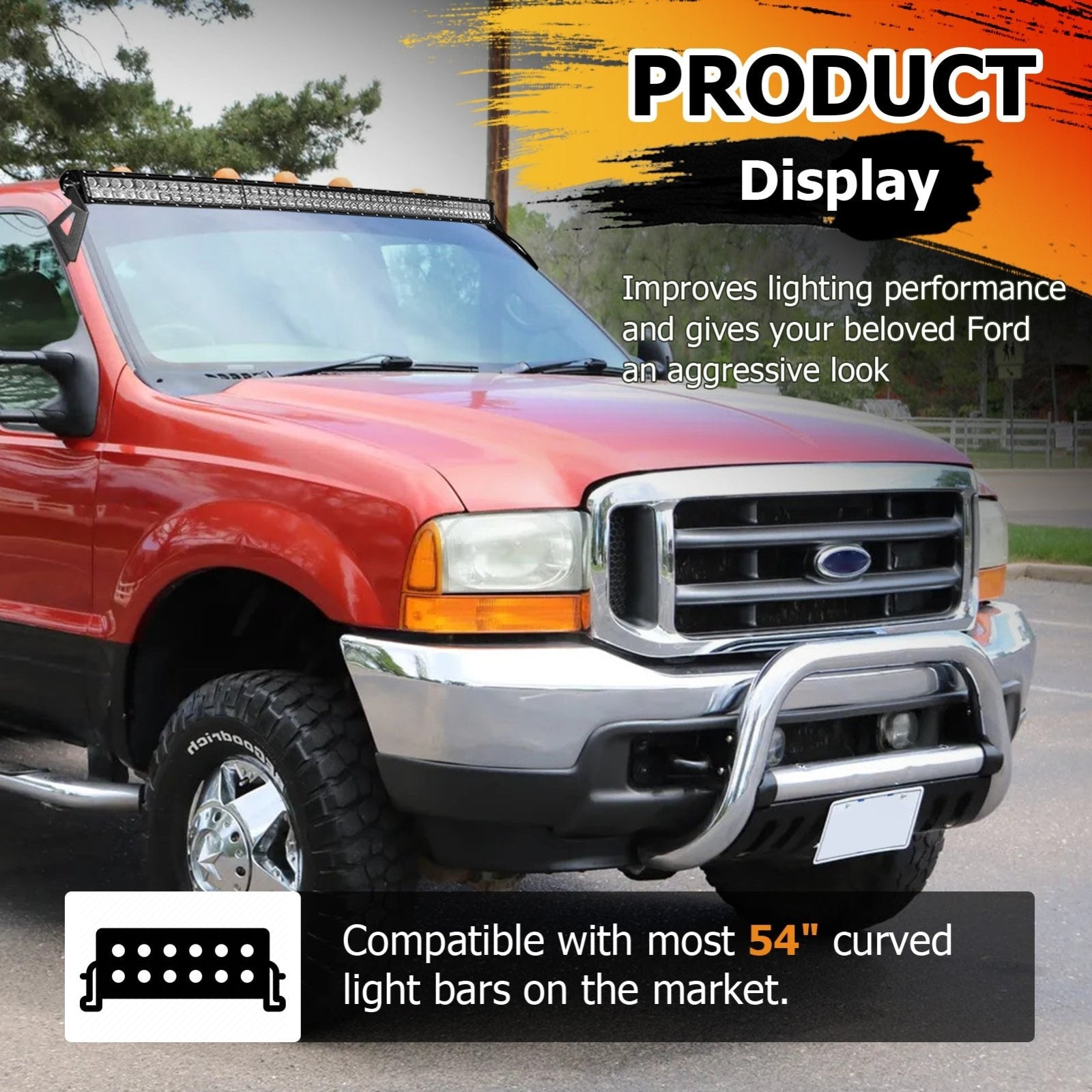 1999-2016 Ford Super Duty F250 F350 F450 Excursion Roof 54" LED Light Bar Mount Bracket - Weisen