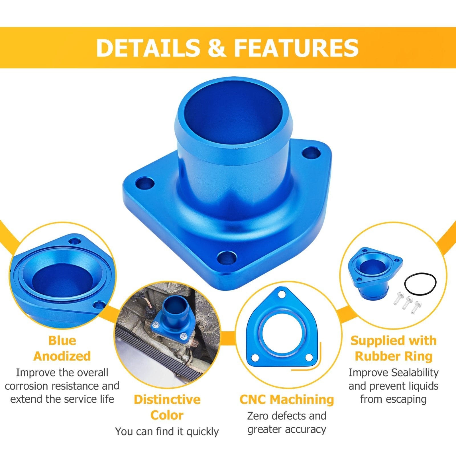 1999.5-2003 Ford Powerstroke 7.3L Thermostat Housing With Leak-Proof Seal - Weisen