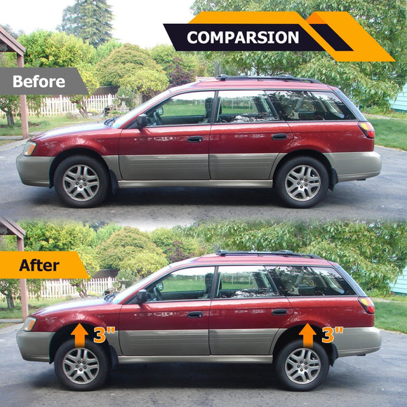 2000 - 2004 Subaru Legacy / Outback & 2003 - 2006 Baja Billet 6061 Aluminum 3" Suspension Leveling Lift Kit - WeiSen - 70401037
