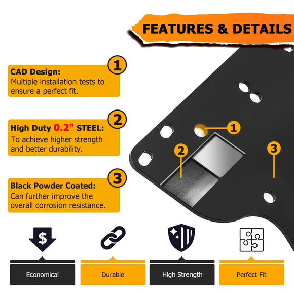 2000 - 2007 HONDA RANCHER 350/400 ATV Heavy Duty Steel Winch Mounting Bracket - WeiSen - 80106033
