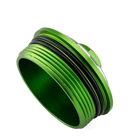 2003 - 2007 Ford Powerstroke 6.0L F250/F350 Super Duty 6061 Aluminum Green Sealed Fuel Filter Cap - WeiSen - 70504003