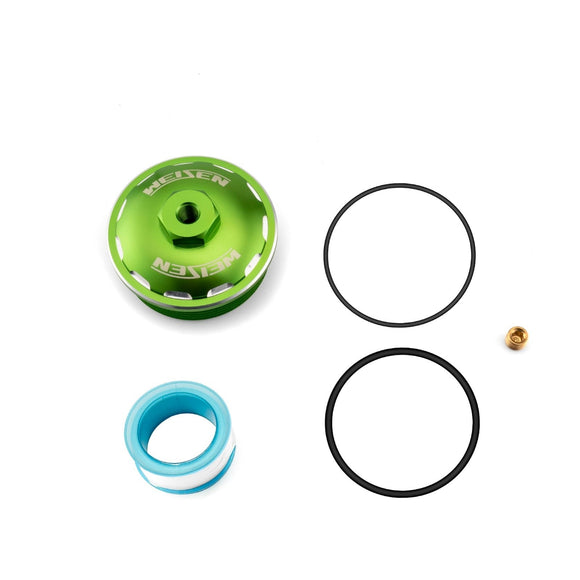2003 - 2007 Ford Powerstroke 6.0L F250/F350 Super Duty 6061 Aluminum Green Sealed Fuel Filter Cap - WeiSen - 70504003