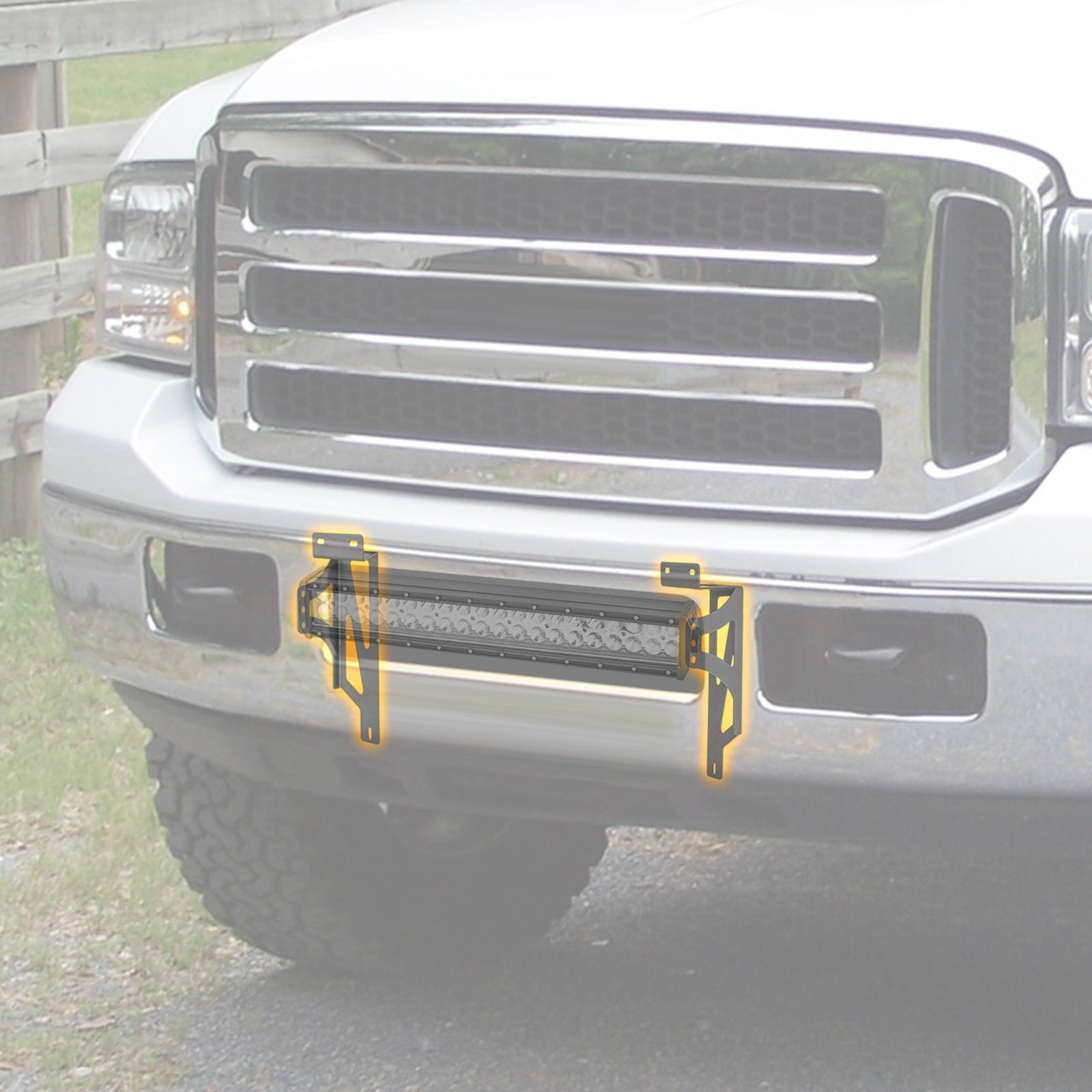 2005-2007 Ford Superduty F250 F350 Lower Bumper 20" Light Bar Mount Brackets - Weisen