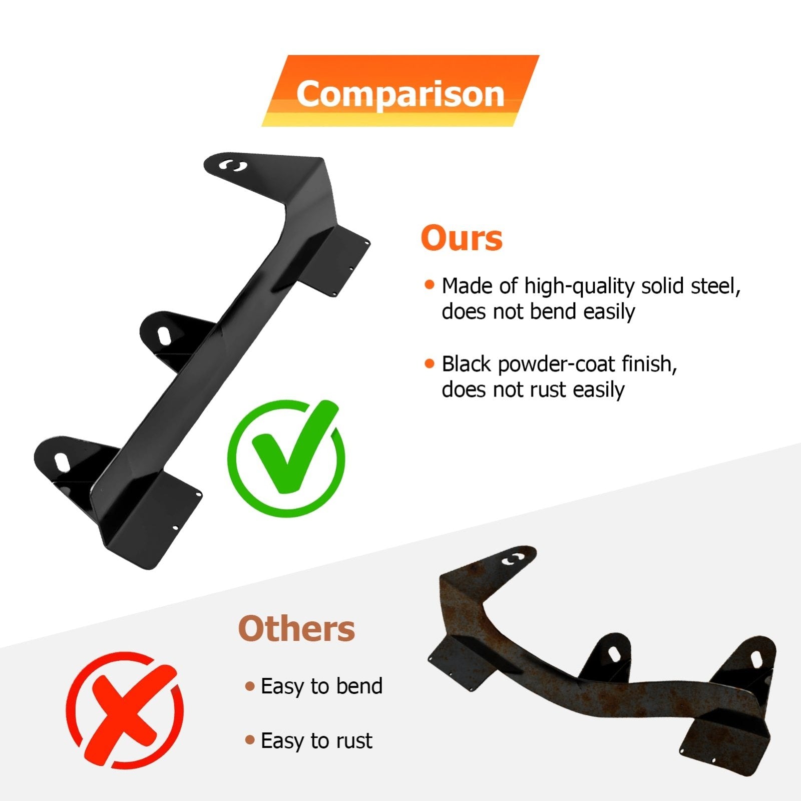 21ST 54 Inch Light Bar A-Pillar Mounting Bracket For Jeep Commander XK 2005-2010 (Brackets Only)