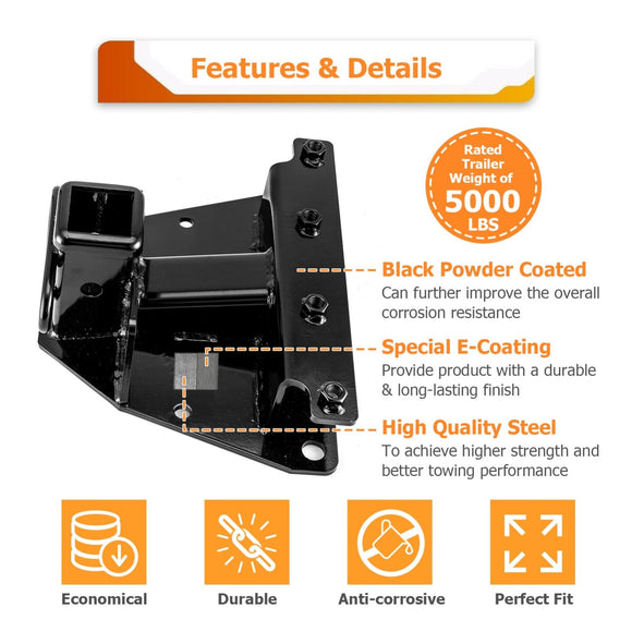 2005 - 2010 Jeep Grand Cherokee WK Rear Trailer Hitch 2" Receiver - WeiSen - 70108007