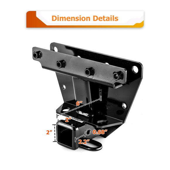 2005 - 2010 Jeep Grand Cherokee WK Rear Trailer Hitch 2" Receiver - WeiSen - 70108007