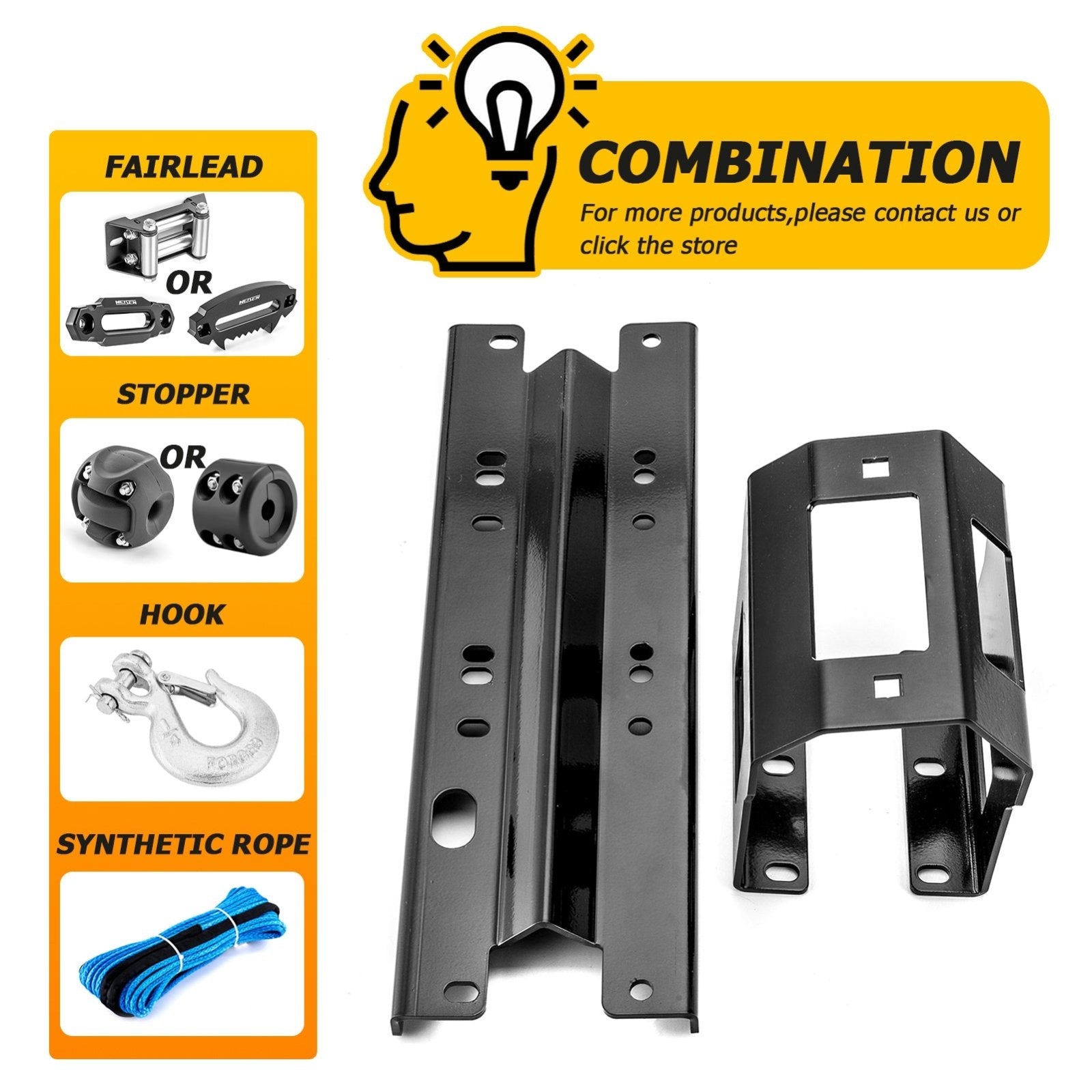 2005-2010 Polaris Sportsman 400 450 500 800 ATV Heavy Duty Steel Winch Mounting Bracket - Weisen